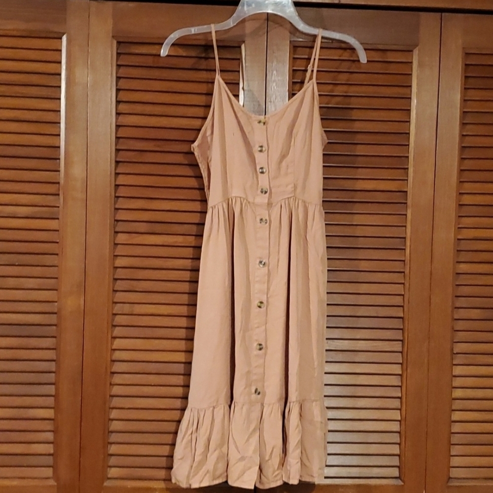 Love Tree Tan Midi Dress